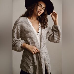 Anthropologie Self Contrast Wrap Cardigan Sweater NWT
